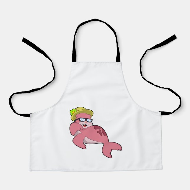 Seal with Glasses.PNG Apron (Front)