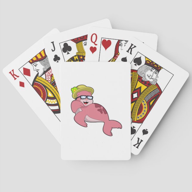 Seal with Glasses.PNG Playing Cards (Back)