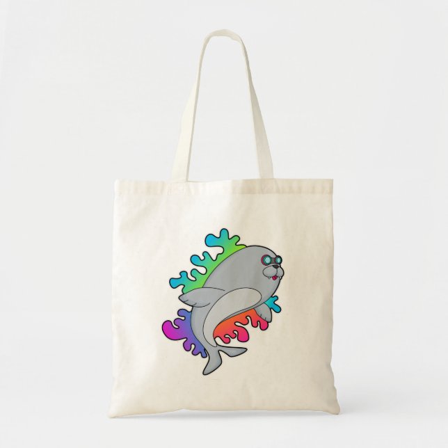 Seal with Glasses Tote Bag (Front)