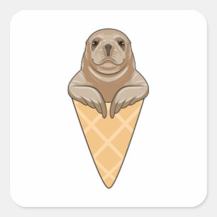 Seal with Ice cream cone