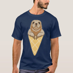 Seal with Ice cream cone T-Shirt