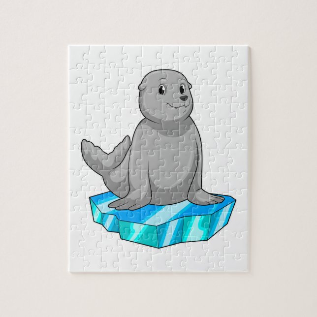 Seal with Ice floe Jigsaw Puzzle (Vertical)