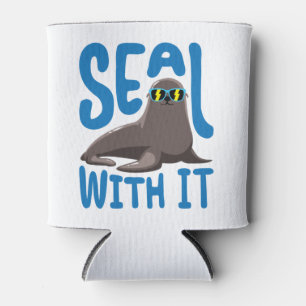 Seal With It Cool Seal with Sunglasses Can Cooler