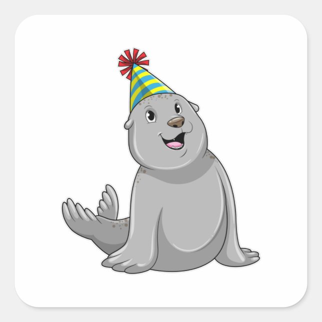 Seal with Party hat Party (Front)