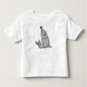 Seal with Party hat Party Toddler T-Shirt