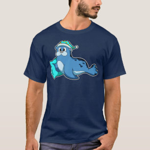 Seal with Pillow and Sleeping cap T-Shirt