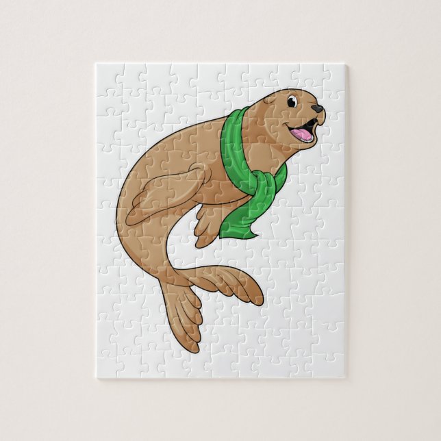 Seal with Scarf Jigsaw Puzzle (Vertical)