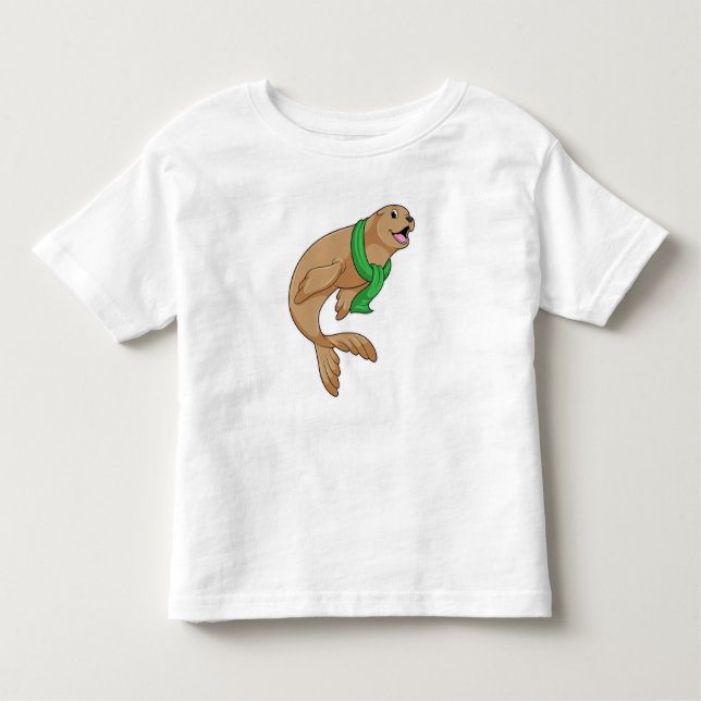 Seal with Scarf Toddler T-Shirt (Front)