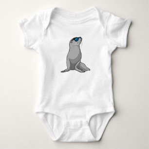 Seal with Sunglasses Baby Bodysuit