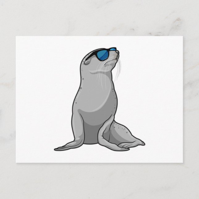 Seal with Sunglasses Postcard (Front)