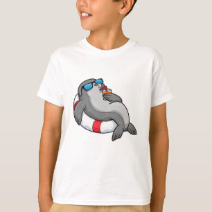 Seal with Swim ring & Drink T-Shirt