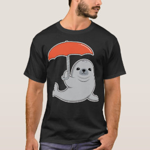 Seal with Umbrella T-Shirt