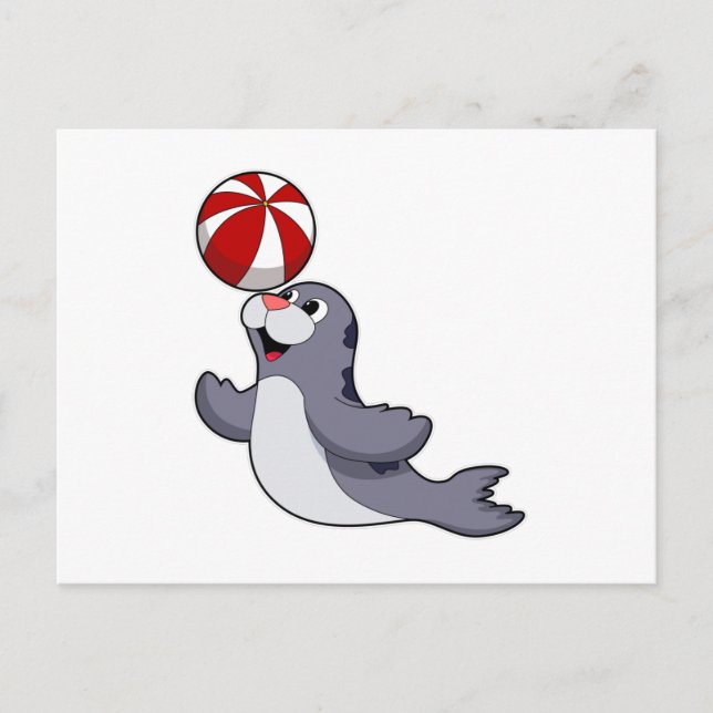 Seal with Water polo Postcard (Front)