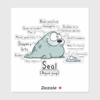 Seal Wordy Art Vinyl Sticker