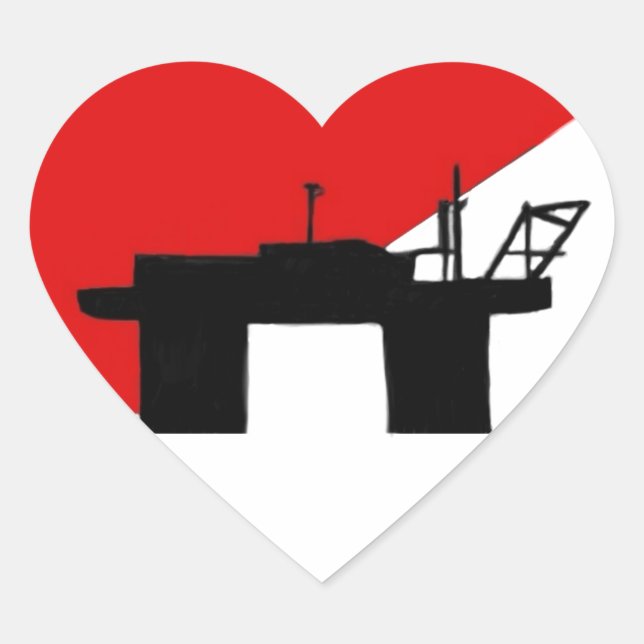 Sealand flag heart sticker (Front)