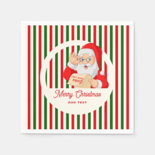 Sealed by Santa Nice List No Peeking Christmas  Napkin