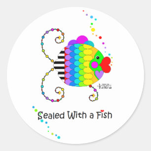 "Sealed With a Fish" stickers