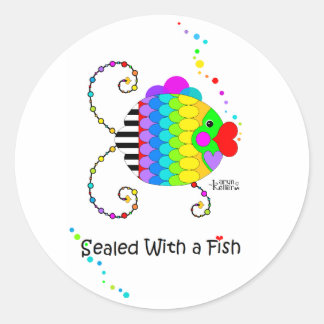 "Sealed With a Fish" stickers