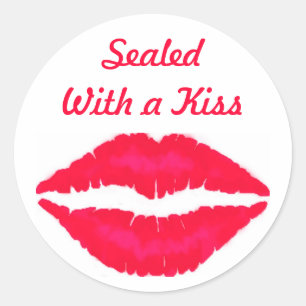 Sealed With a Kiss Classic Round Sticker
