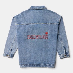 sealed with a kiss love quotes denim jacket