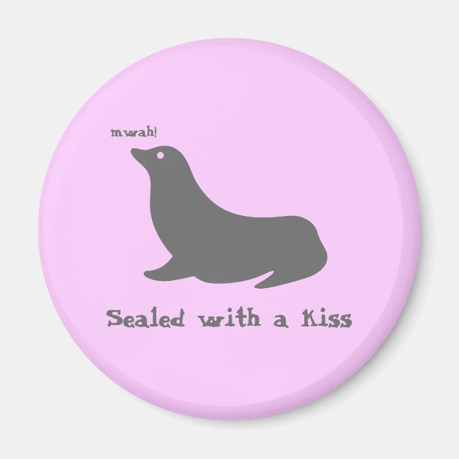 Sealed with a kiss magnet (Front)