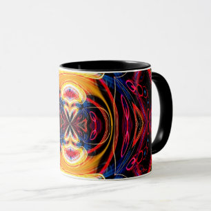 'Sealed with a Kiss' Neon Psychedelic Mug
