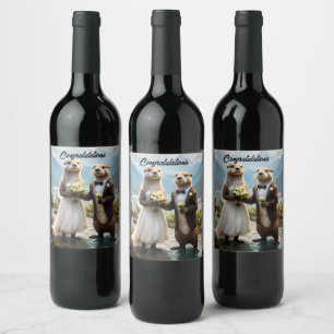 **"Sealed with a Kiss: Otterly in Love"** Wine Label