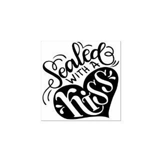 Sealed with a kiss rubber stamp