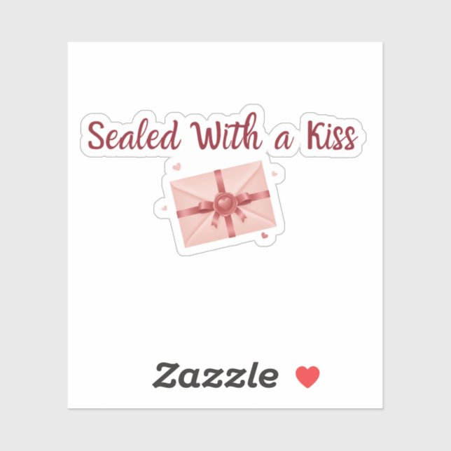Sealed With a Kiss Sticker | Romantic Label (Sheet)