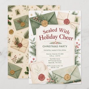 Sealed With Holiday Cheer Christmas Invitation