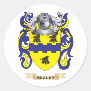 Sealey Coat of Arms (Family Crest) Classic Round Sticker