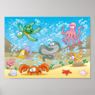 Sealife 11" x 8.5", Value Poster Paper (Matte)