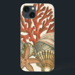 Sealife Collection iPhone 13 Case<br><div class="desc">This art print displays sharp,  vivid images with a high degree of colour accuracy. Get your sealife collection today in this vintage print. It beautiful red coral reef and lovely starfish will go great on any product.</div>