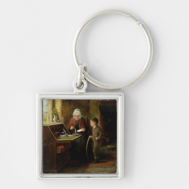Sealing a Letter, 1890 (oil on panel) Key Ring (Front)