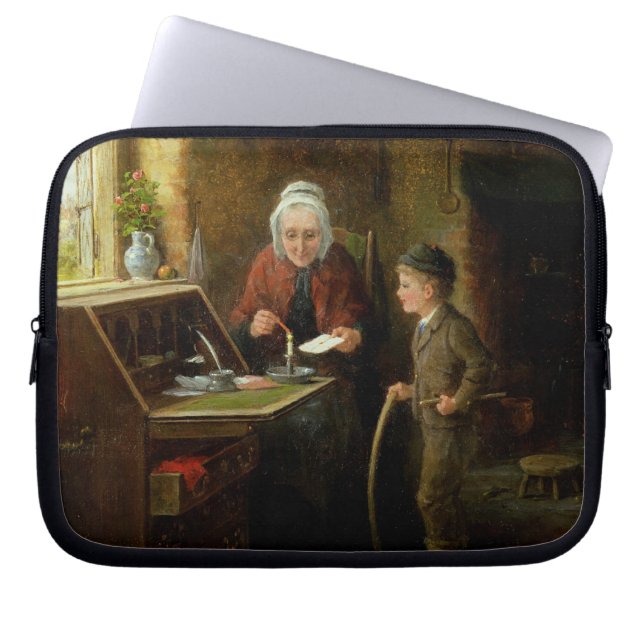Sealing a Letter, 1890 (oil on panel) Laptop Sleeve (Front)