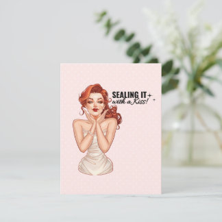 Sealing it with a kissess! RSVP card