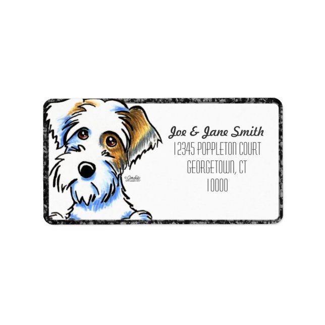 Sealyham Terrier Badger Off-Leash Art™ BK Pencil Label (Front)