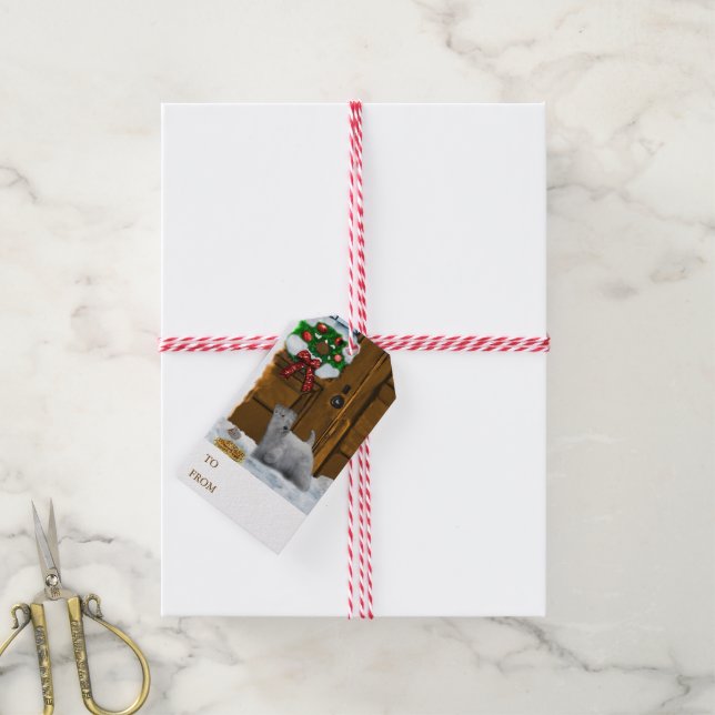 Sealyham Terrier Christmas Gift Tags (With Twine)
