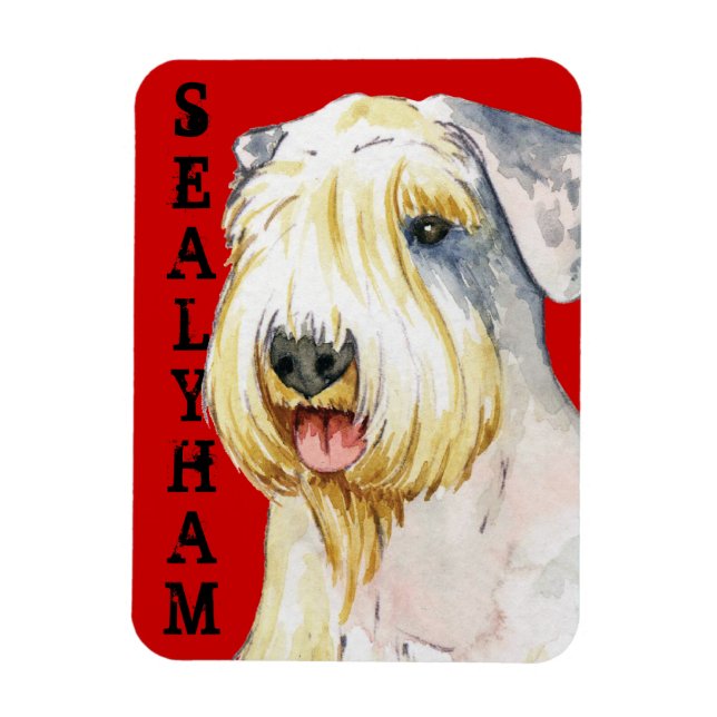 Sealyham Terrier Colour Block Magnet (Vertical)