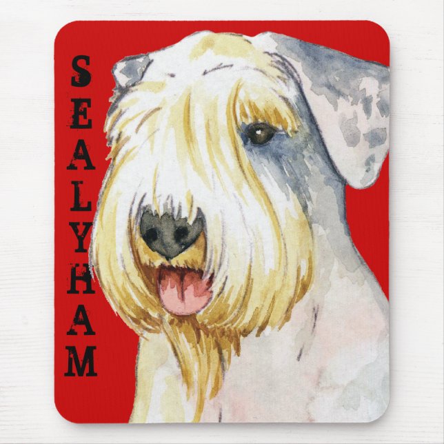 Sealyham Terrier Colour Block Mouse Pad (Front)