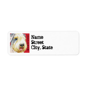 Sealyham Terrier Colour Block Return Address Label