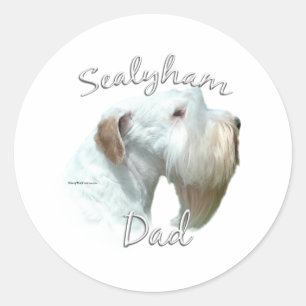 Sealyham Terrier Dad 2 Classic Round Sticker