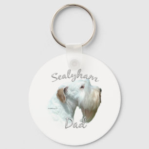 Sealyham Terrier Dad 2 Key Ring