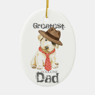 Sealyham Terrier Dad Ceramic Ornament