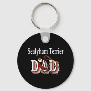 sealyham terrier dad Keychain
