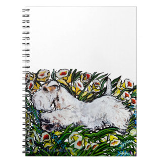 Sealyham Terrier Daffodils Notebook