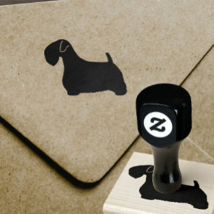 Sealyham Terrier Dog Breed Silhouette Rubber Stamp