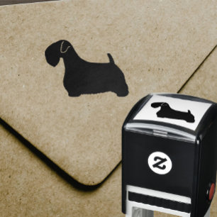 Sealyham Terrier Dog Breed Silhouette Self-inking Stamp