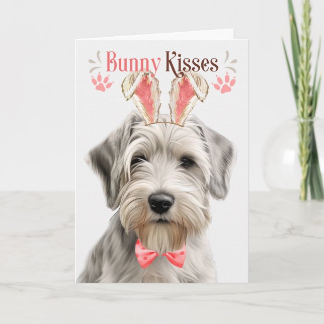 Sealyham Terrier Dog Bunny Ears for Easter Holiday Card (Front)