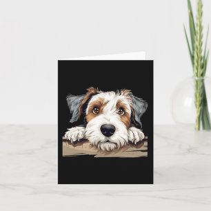 Sealyham Terrier Dog Mum Dad Peeking Puppy Card